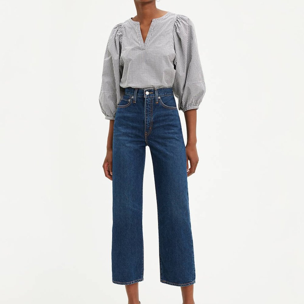 LEVI'S WELLTHREAD RIBCAGE STRAIGHT JEANS (SZ 25)